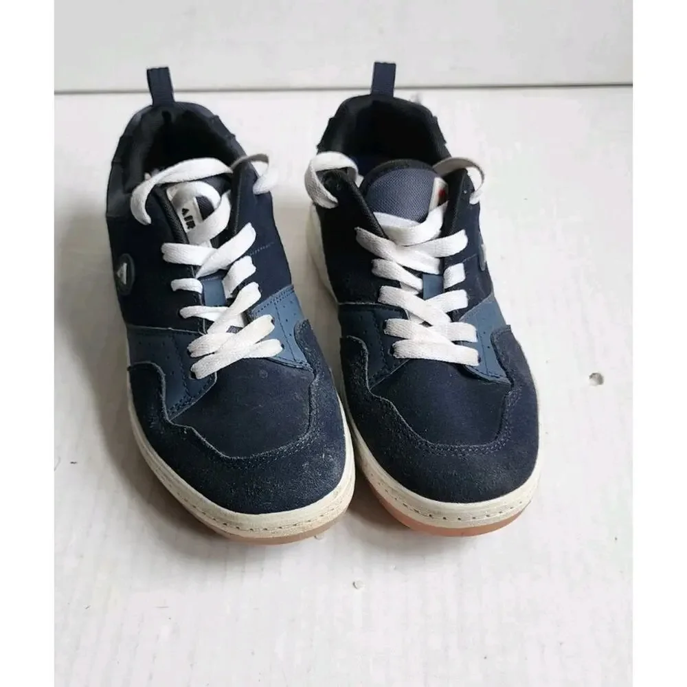 Airwalk Youth Size 4 Navy Blue Skate Shoes Sneakers Lace Up Casual Low Top Boys